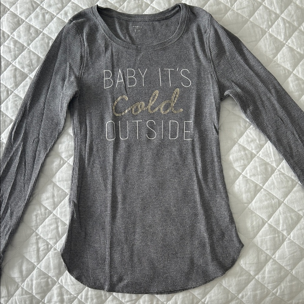 Old Navy Gray Long Sleeve Shirt